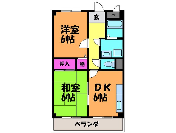 作本マンションの物件間取画像